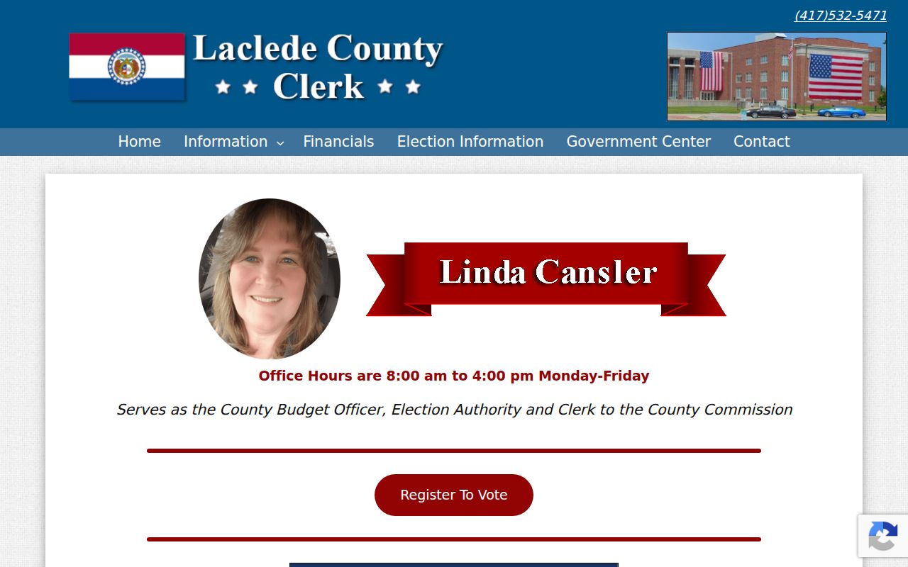 Laclede County court records reference for the county clerk website